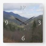 Morton Overlook at Great Smoky Mountains Square Wall Clock