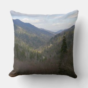 Morton Overlook at Great Smoky Mountains Throw Pillow