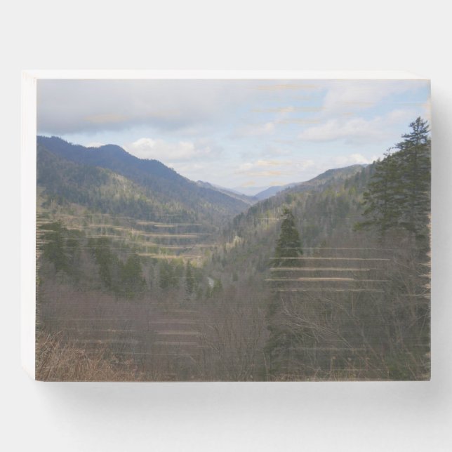 Morton Overlook at Great Smoky Mountains Wooden Box Sign (Front Horizontal)