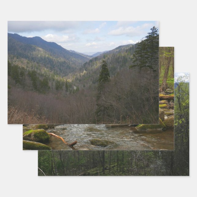 Morton Overlook at Great Smoky Mountains Wrapping Paper Sheets (Set)
