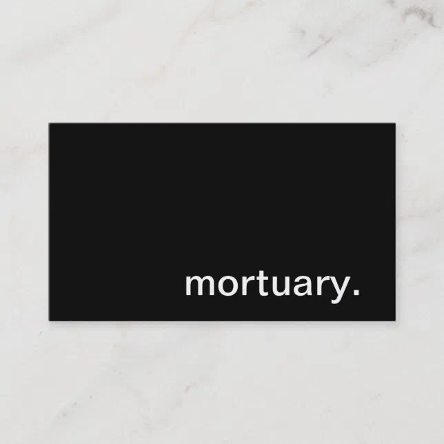 Mortuary Business Card Zazzle