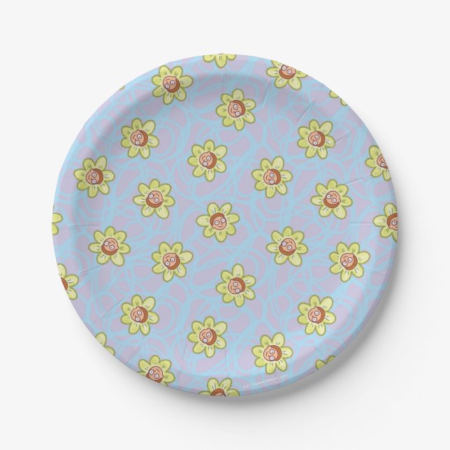 Morty Flower Pattern Paper Plates (Front)