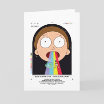 Morty Goodbye Moonmen Quote Graphic Card
