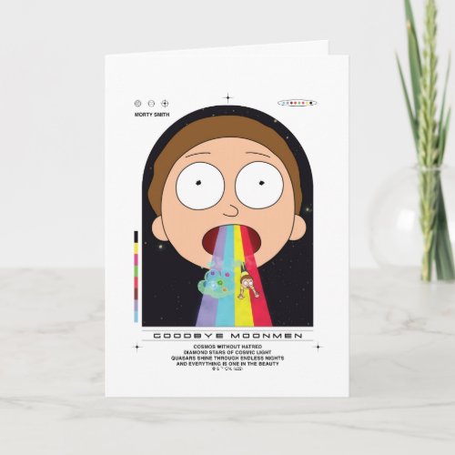 Morty Goodbye Moonmen Quote Graphic Card