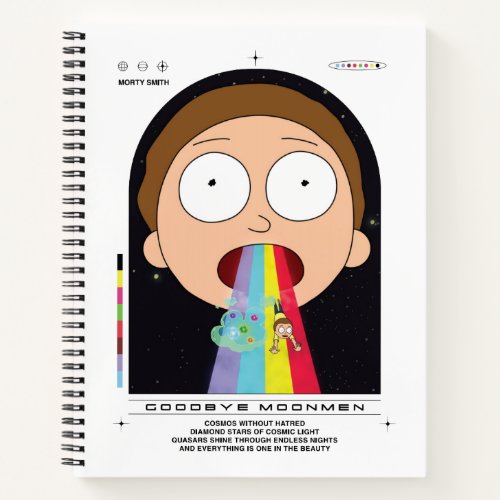 Morty Goodbye Moonmen Quote Graphic Notebook