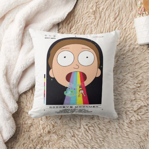 Morty Goodbye Moonmen Quote Graphic Throw Pillow