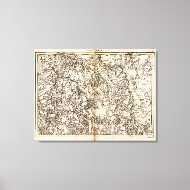 Morvan Atlas Map Canvas Print (Front)