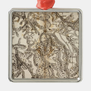 Morvan Atlas Map Metal Ornament