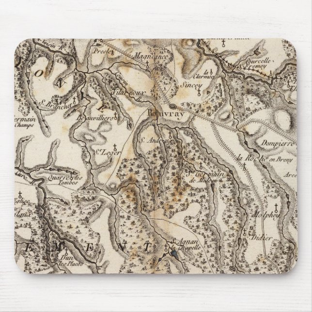 Morvan Atlas Map Mouse Pad (Front)