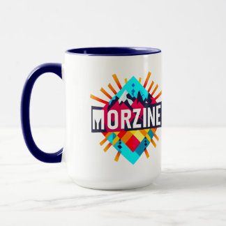 Morzine Alpine Mountain Two-Tone Coffee Mug
