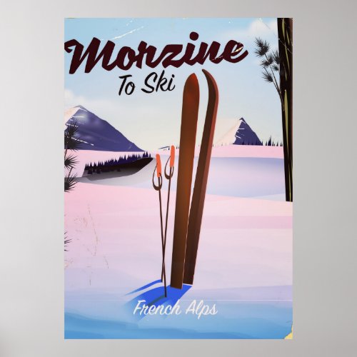 Morzine French Alps ski poster