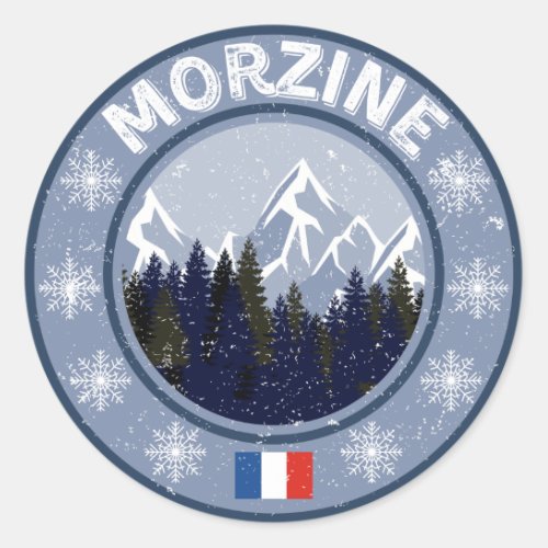 Morzine Ski Resort Classic Round Sticker