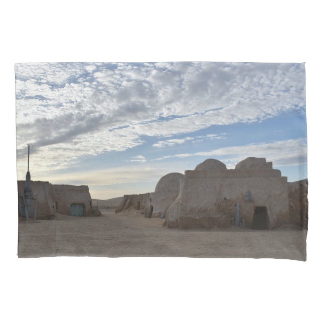 Mos Espa on planet Tatooine Pillow Case (Front)