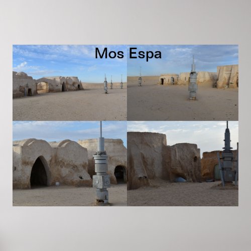 Mos Espa on planet Tatooine Poster