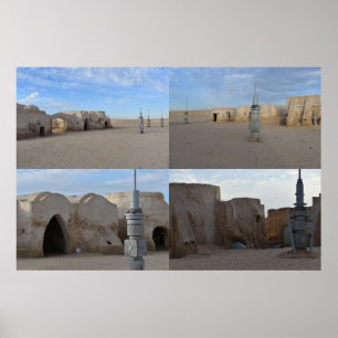 Mos Espa on planet Tatooine Poster