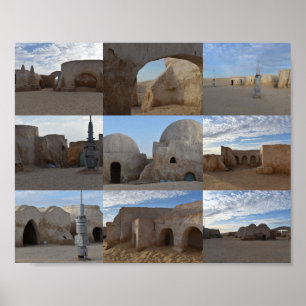 Mos Espa on planet Tatooine Poster