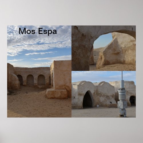 Mos Espa on planet Tatooine Poster