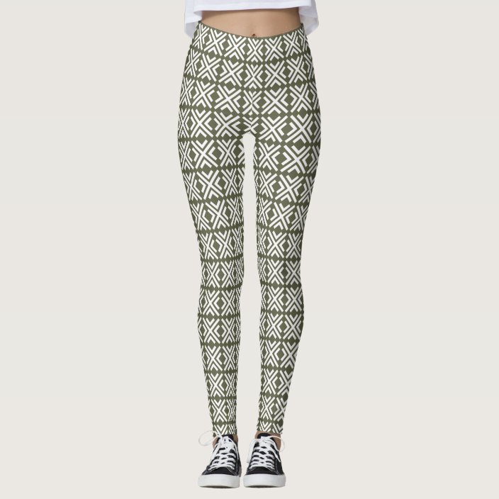 green patterned leggings