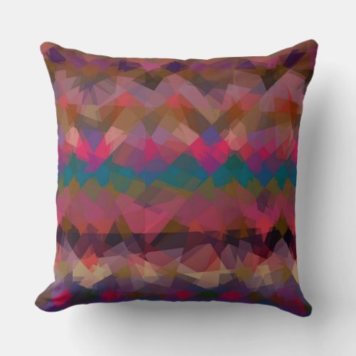 Mosaic Abstract Art 16 Throw Pillow