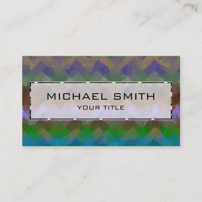 Mosaic Abstract Art #17 Business Card (Front)
