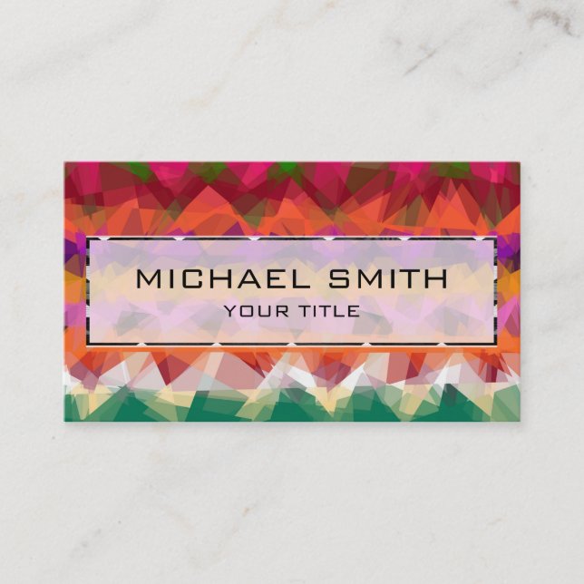 Mosaic Abstract Art #30 Business Card (Front)