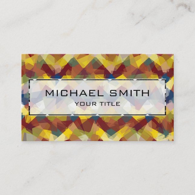 Mosaic Abstract Art #7 Business Card (Front)