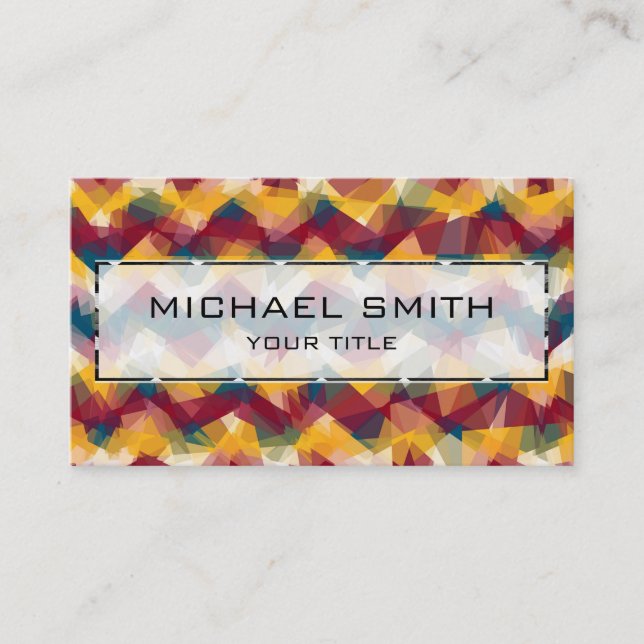 Mosaic Abstract Art #9 Business Card (Front)