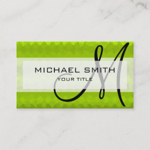 Mosaic Abstract Art Custom Monogram #37 Business Card