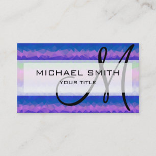 Mosaic Abstract Art Custom Monogram #50 Business Card