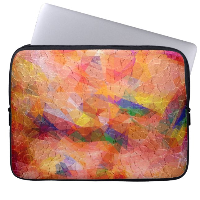 Mosaic Abstract Art | Modern Geometric Pattern 16 Laptop Sleeve (Front)