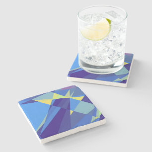 Mosaic Abstract Art Stone Coaster