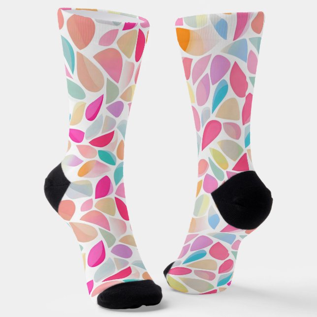 Mosaic Abstract Colors Socks (Angled)