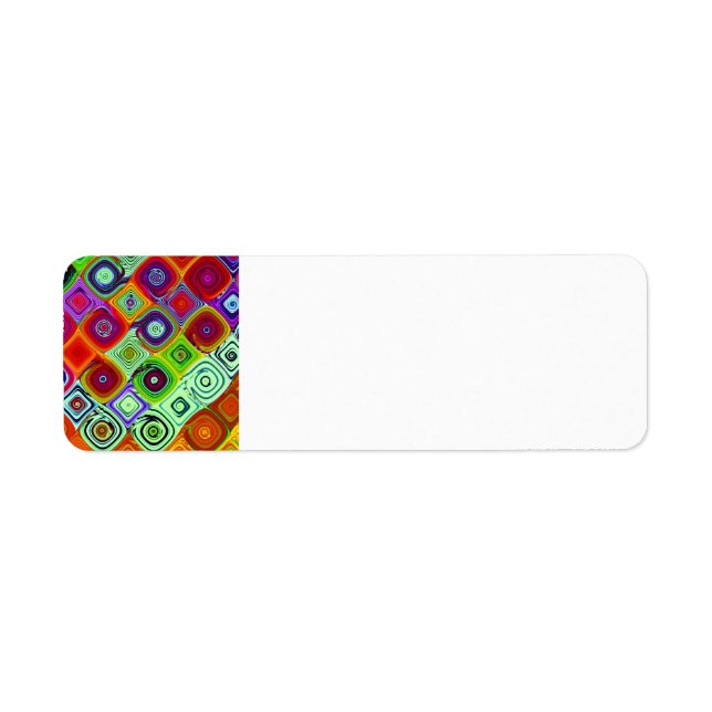 Mosaic Abstract Fine Fractal Art Label (Front)