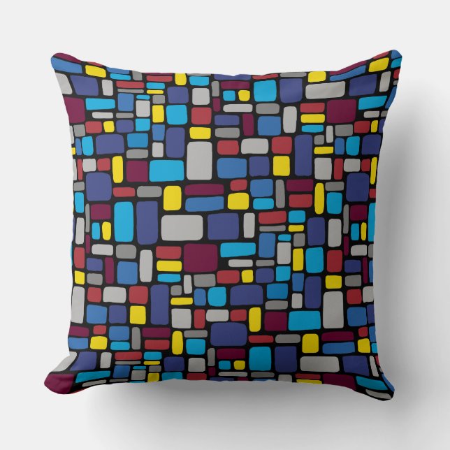 Mosaic Abstract Pattern 050721 v2 Throw Pillow (Front)