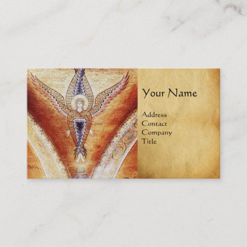 MOSAIC ANGEL MONOGRAM Parchment Business Card