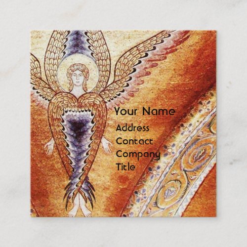 MOSAIC ANGEL MONOGRAM SQUARE BUSINESS CARD
