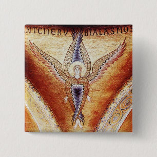 MOSAIC ANGEL PINBACK BUTTON