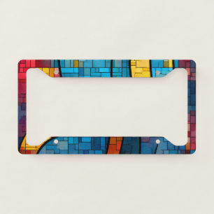 Mosaic Art License Plate Frame