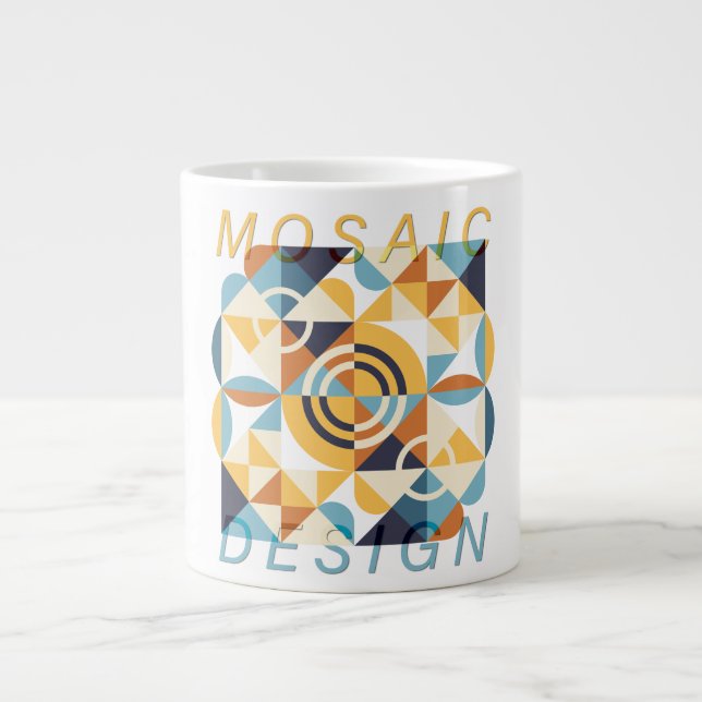 Mosaic Art Pattern Giant Coffee Mug (Front)