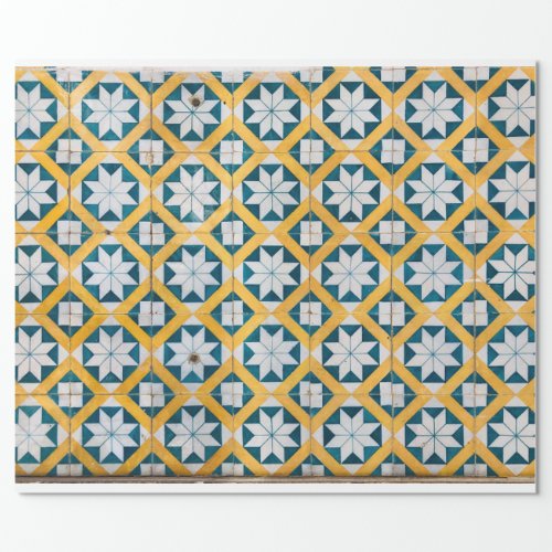 Mosaic Art Repetitive Pattern Spanish Moroccan Wrapping Paper