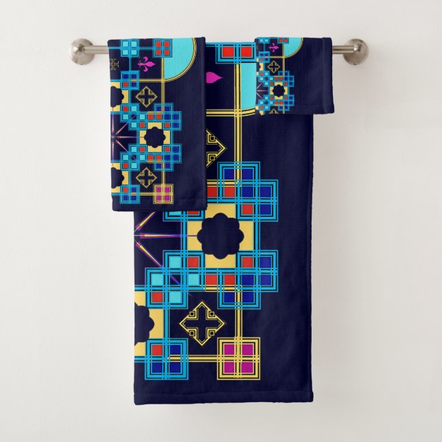 Mosaic Bath Towel Set (Insitu)