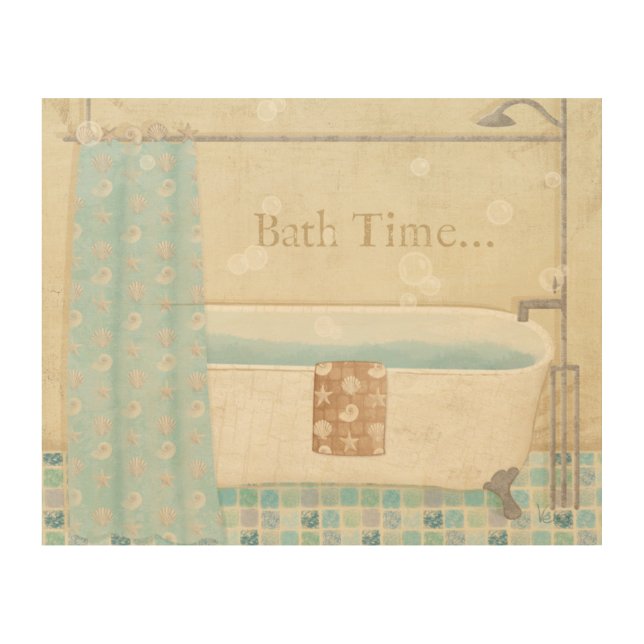 Mosaic Bathroom Wood Wall Decor (Front)