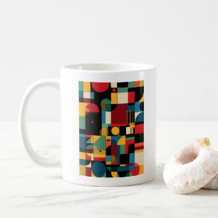 Mosaic Bauhaus Geometric Abstract Colorful Mug