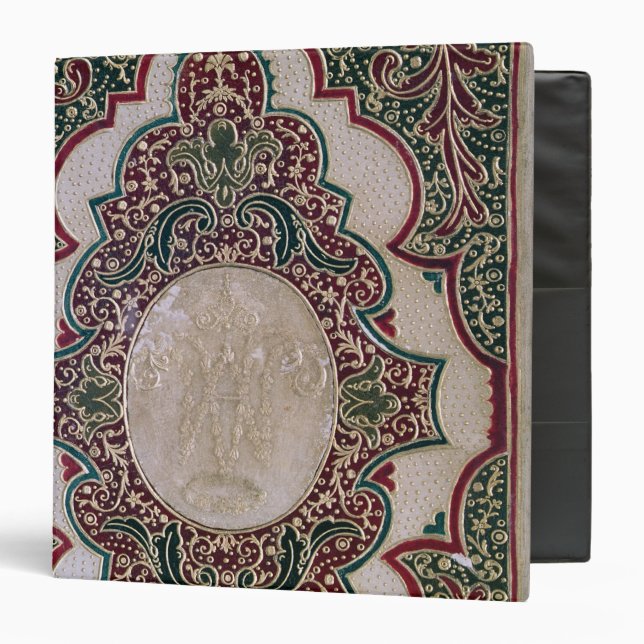 Mosaic binding, c.1745 3 ring binder (Front/Inside)