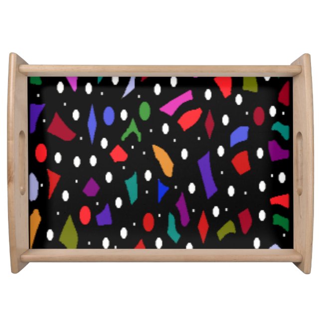 Mosaic bits and pieces pattern art        serving tray (Front)