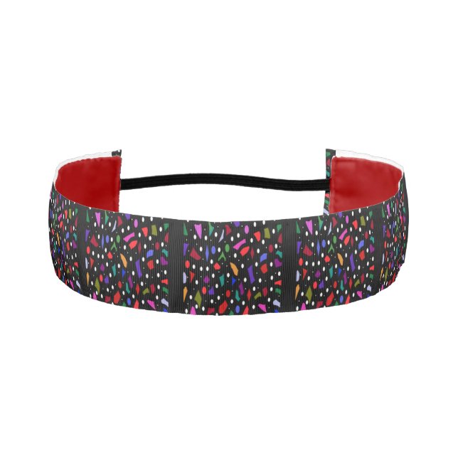 Mosaic bits and pieces pattern art  tie headband (Front)