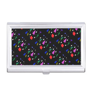 Mosaic bits and pieces pattern art         trifold business card case
