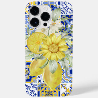 Mosaic Blooms in Blue and Yellow  Case-Mate iPhone 14 Pro Max Case