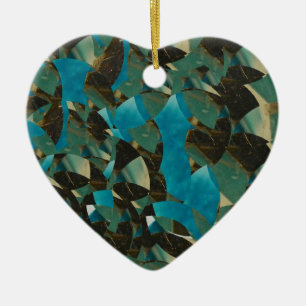 Mosaic Blue Heart Ornament