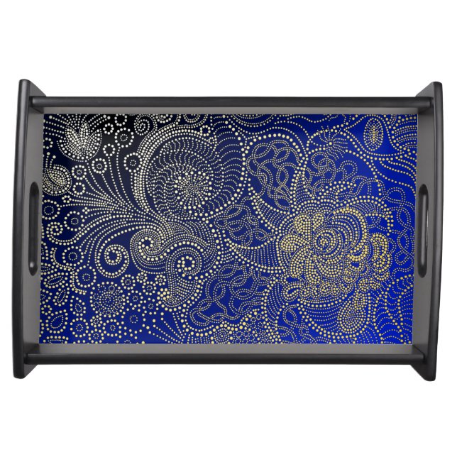 Mosaic, Blue, serving tray (Front)
